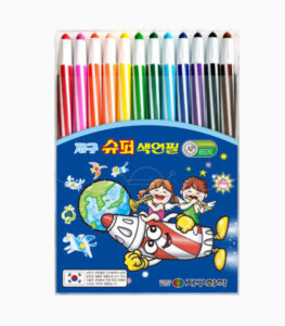 지구화학 색연필/사인펜 - 12색 색연필