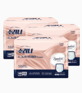 수려니 시그니처 언더웨어 대형 성인용기저귀 특대형 64매 (16매x4팩)